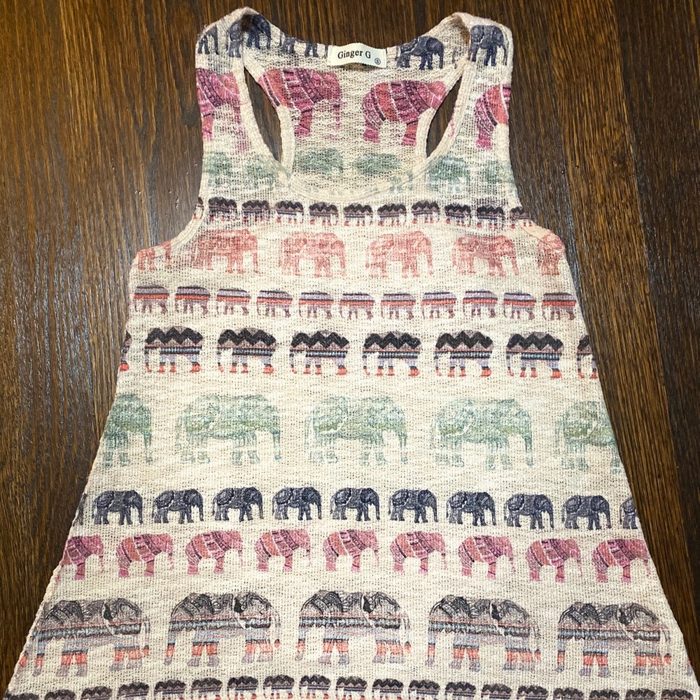 Ginger G racer back knit tank